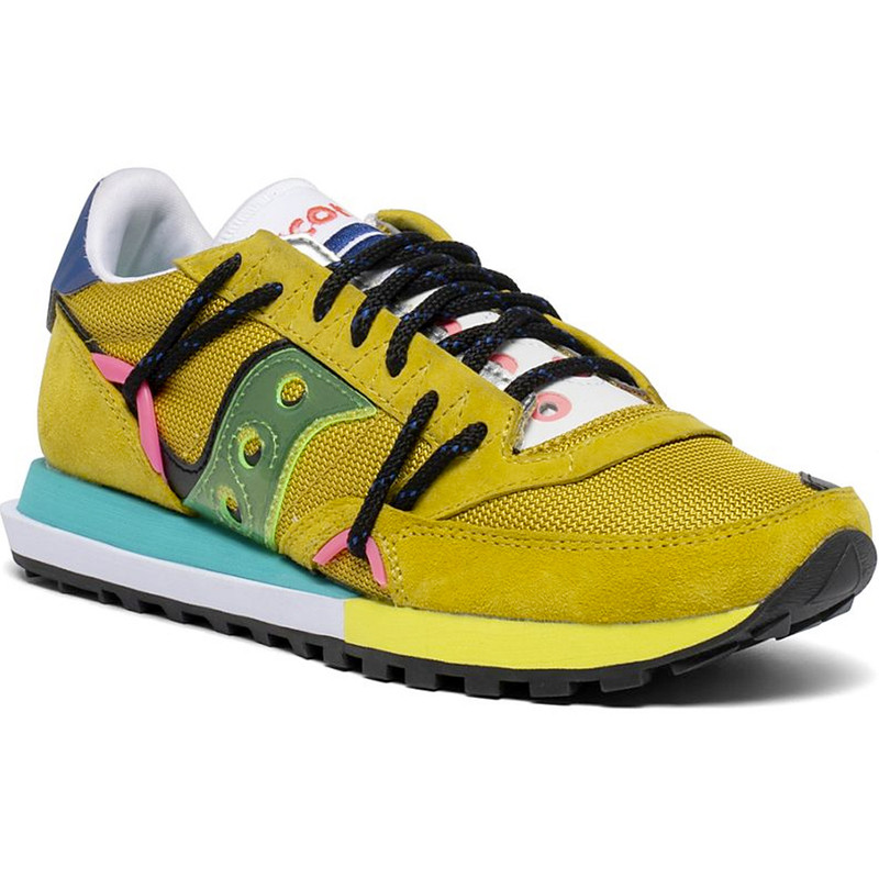 blue and yellow saucony