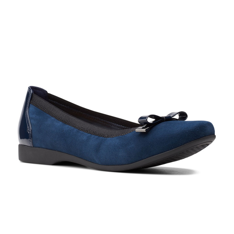 Clarks Women's Un.Darcey Bow - Navy Suede - 26151515 - Main