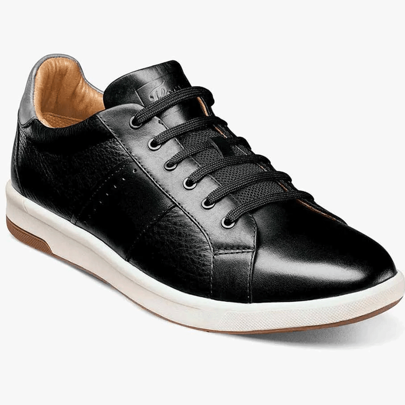 Florsheim Men's Crossover Lace To Toe Sneaker - Black - 14307-001 - Angle