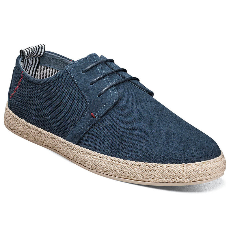 Stacy Adams Men's Nicolo Plain Toe Lace Up Espadrille - Dark Blue - 25453-402 - Angle