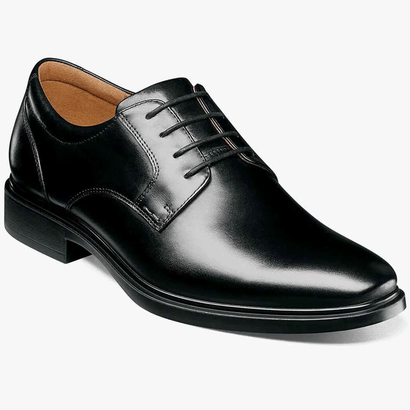 Florsheim Men's Forecast Waterproof Plain Toe Oxford - Black - 12190-001 - Angle