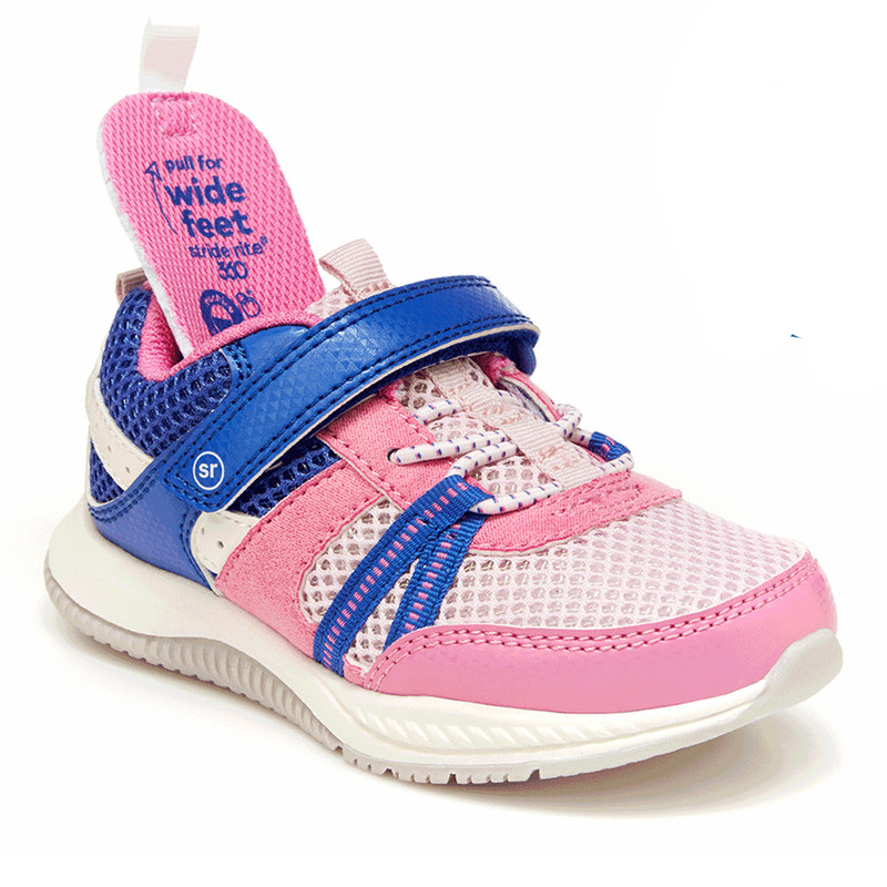 Stride Rite Little Kid's 360 Biltz Sneaker - Pink / Light Blue - TG006401 - Angle