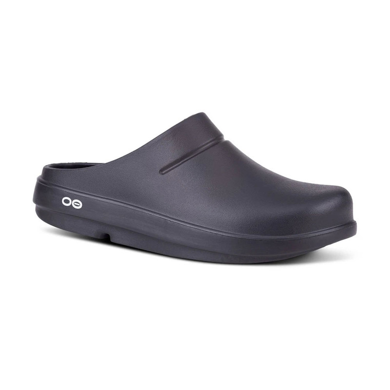 OOFOS Women's OOcloog - Black - 1200/Black - Angle