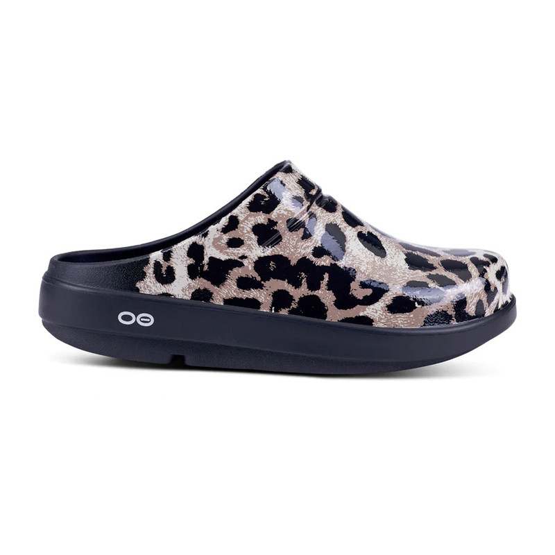 Oofos 1203 Women's OOCLOOG LIMITED EDITION CHEETAH Clogs