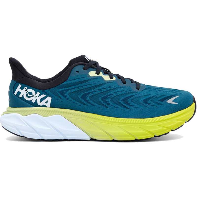 HOKA ONE ONE Men's Arahi 6 - Blue Graphite / Blue Coral (Wide Width) - 1123196-BGBCR - Profile