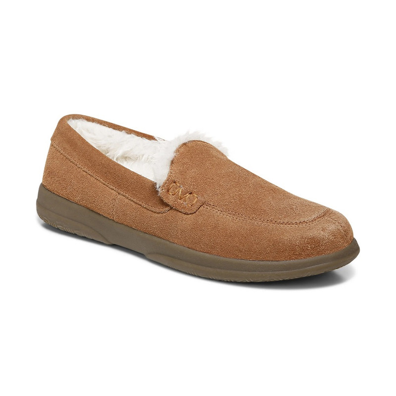 Vionic Lynez Slipper - Toffee Suede - 10011399/245 - Angle