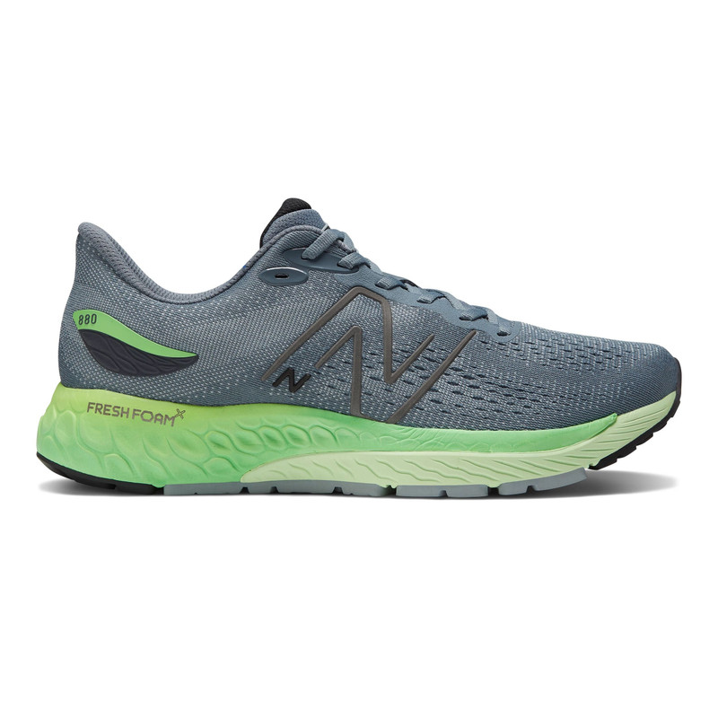 New Balance Men's Fresh Foam X 880v12 - Ocean Grey with Vibrant Spring - M880E12 - Profile