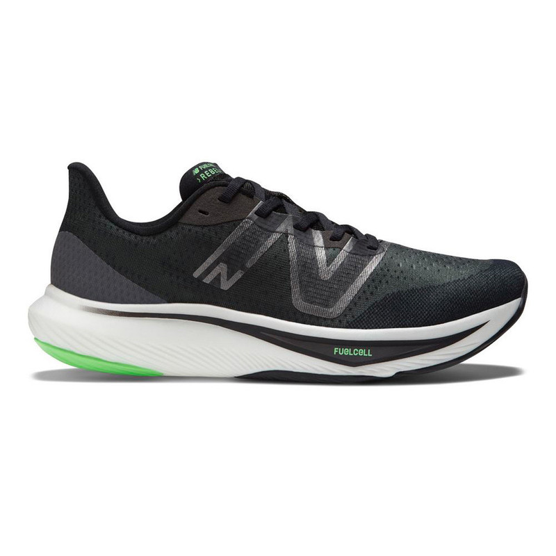 New Balance Men's FuelCell Rebel v3 - Black / Infinity Blue / Vibrant Spring - MFCXMB3 - Profile