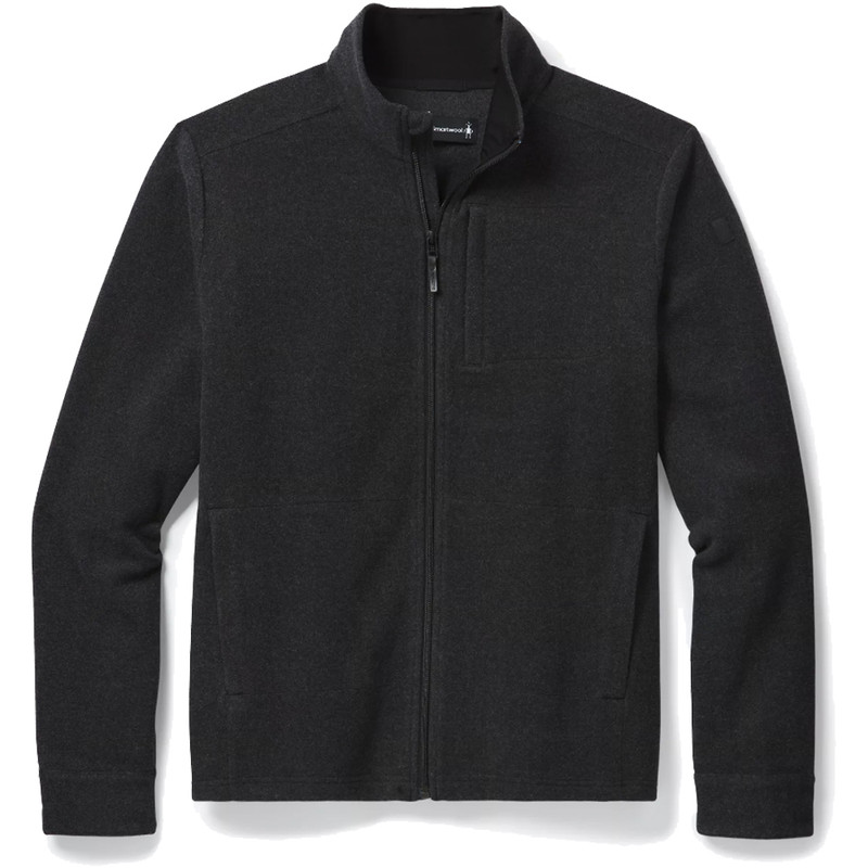 Smartwool Men's Anchor Line Full Zip Jacket - Charcoal Heather - SW016315-010 - Profile