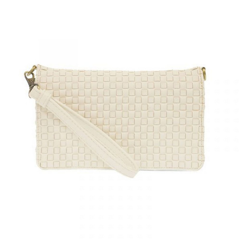 Joy Susan Lila Mini Woven Crossbody Bag - White - L8110-01 - Profile