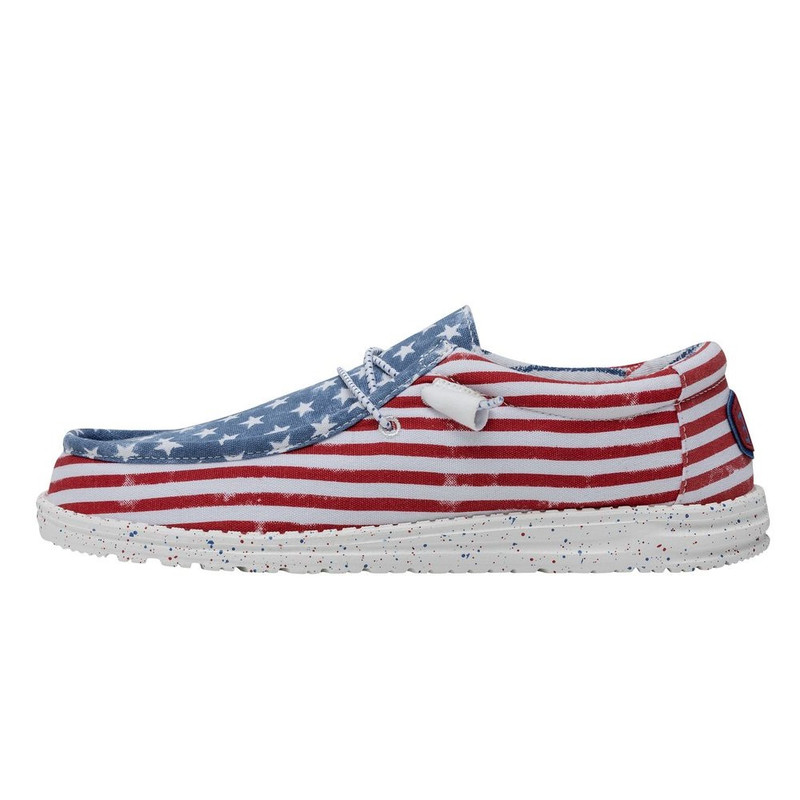 Hey Dude Men's Wally Patriotic - Stars and Stripes - 40001-9C8 - Profile