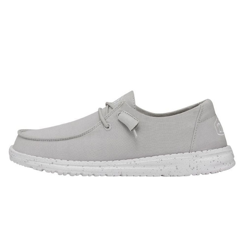 Hey Dude Women's Wendy Slub Canvas - Light Grey - 40063-007 - Profile