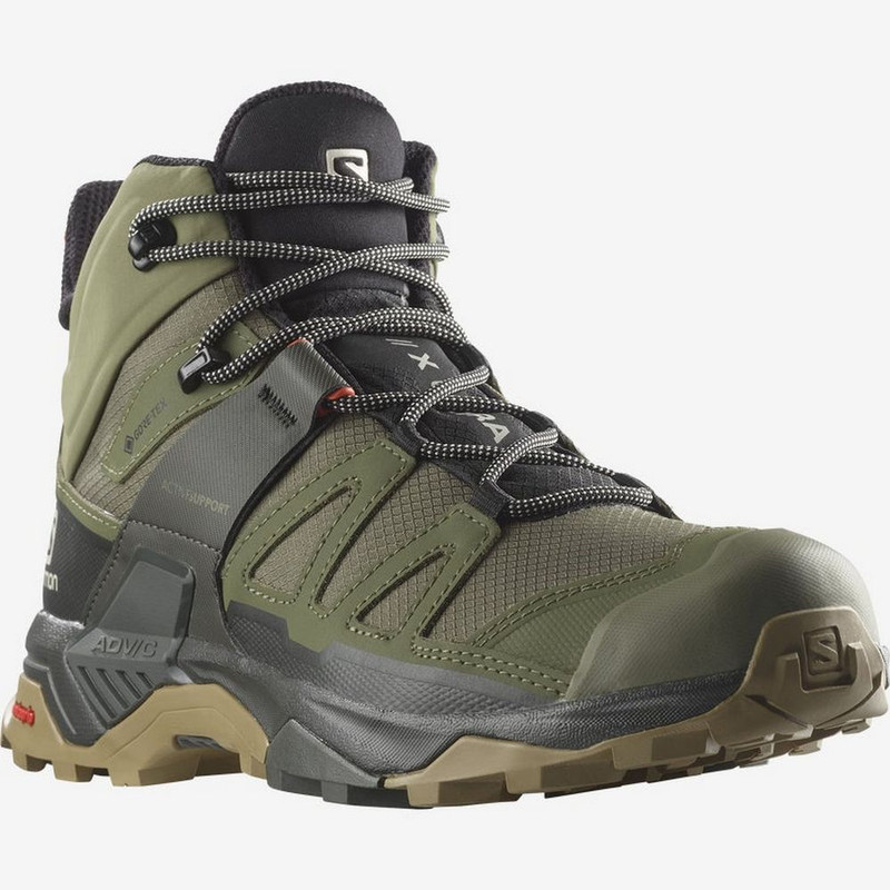 Salomon Men's X Ultra 4 Mid GORE-TEX - Deep Lichen Green / Peat / Kelp