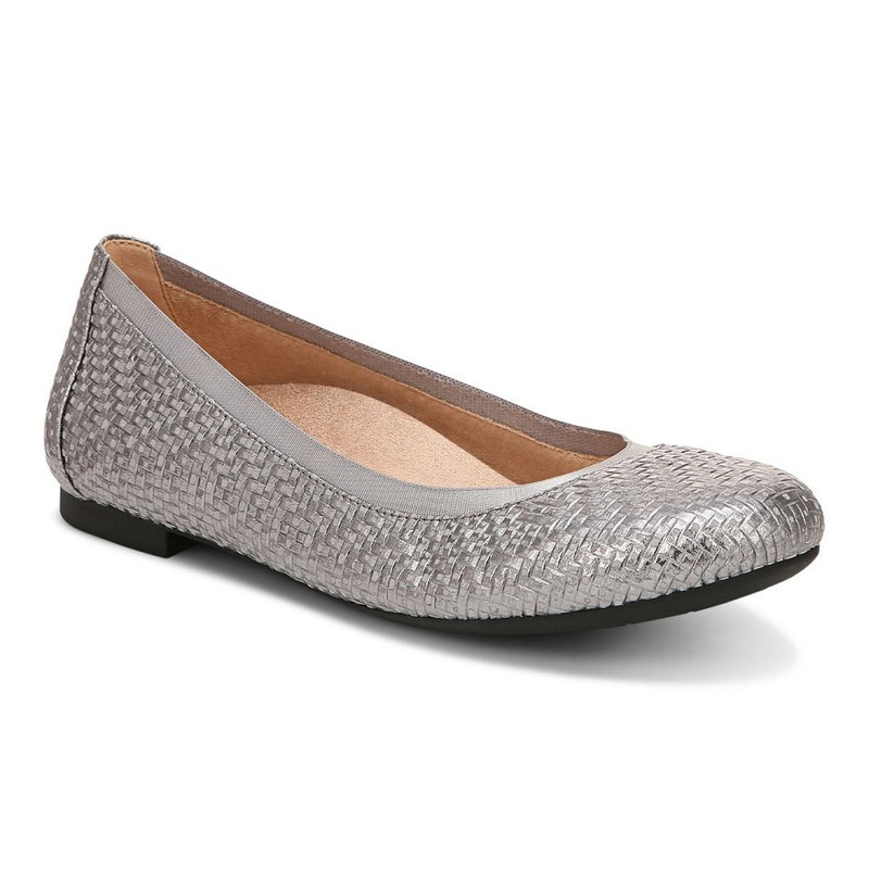 Vionic Women's Anita Flat - Silver - I4704L2-020 - Angle