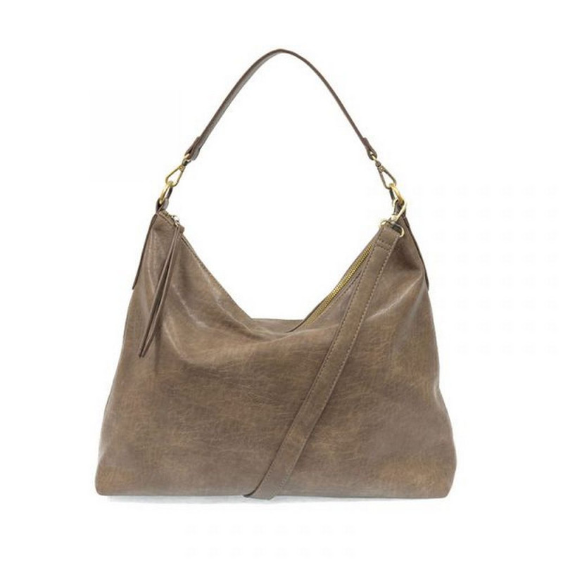 Joy Susan Sloane Slouchy Hobo Bag - Taupe  - L8132-17 - Profile