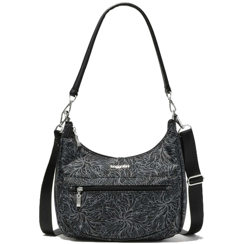 Baggallini Modern Pocket Half Moon Bag - Midnight Blossom - MHM800-B0942 - Profile