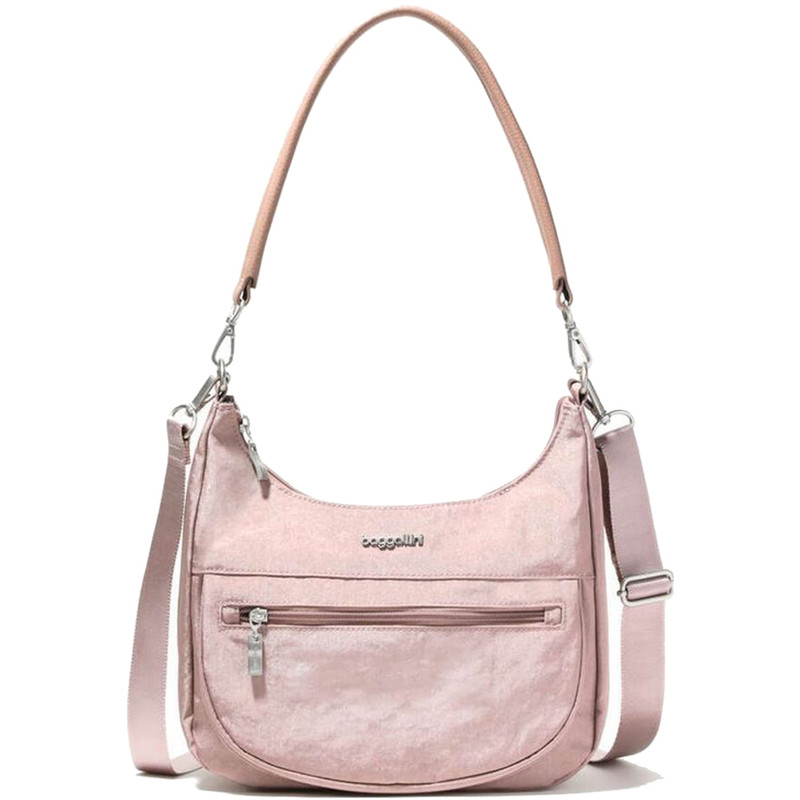 Baggallini Modern Pocket Half Moon Bag - Blush Shimmer - MHM800-B1069 - Profile