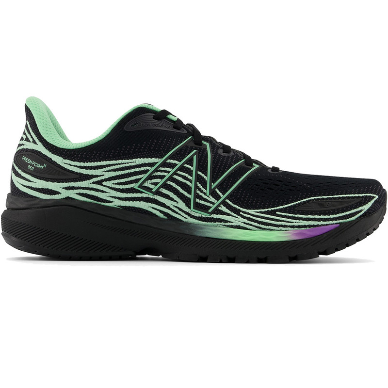 New Balance Men's Fresh Foam X 860v12 - Black / Agave / Heliotrope - M860H12 - Profile