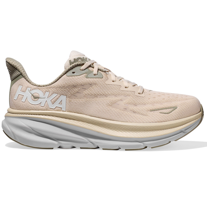 HOKA ONE ONE Men's Clifton 9 - Barley / Oat Milk (Wide Width) - 1132210-OKB - Profile