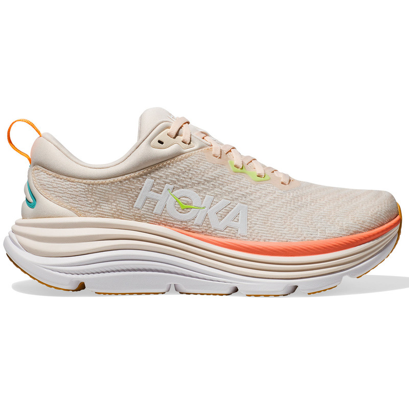 HOKA ONE ONE Women's Gaviota 5 - Vanilla / Eggnog (Wide Width) - 1134270-VLG - Profile