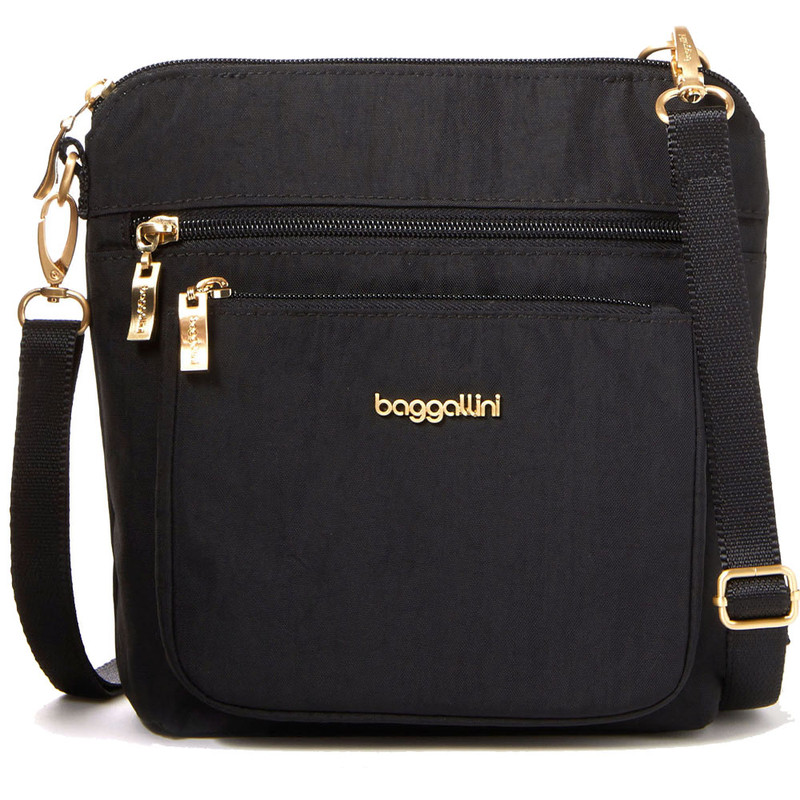 Baggallini Modern Pocket Crossbody - Black / Gold - POK730-B0068 - Profile