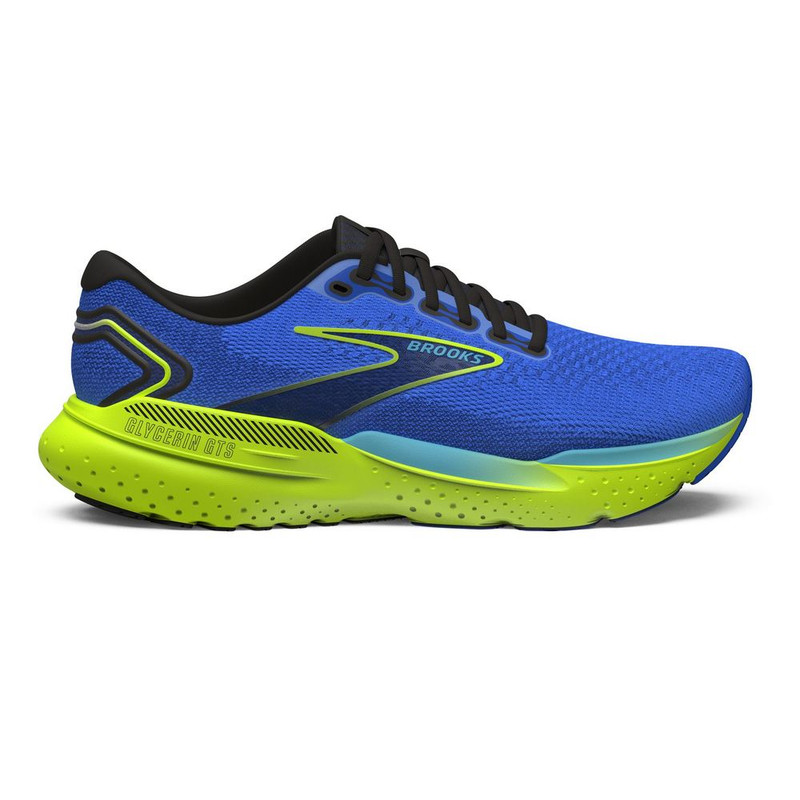 Brooks Men's Glycerin GTS 21 - Blue / Nightlife / Black - 110420-429 - Angle