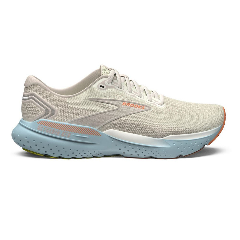 Brooks Women's Glycerin GTS 21 - Coconut / Aqua / Autumn Sunset - 120409-195 - Profile