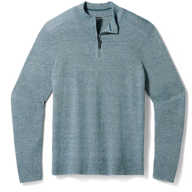 Smartwool Men's Sparwood Half Zip Sweater - Twilight Blue Marl - SW016427-M78 - Profile