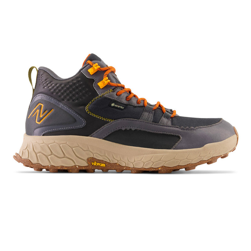 New Balance Men's Fresh Foam X Hierro Mid GTX - Black / Magnet / Hot Marigold - MTHIMCGE - Profile