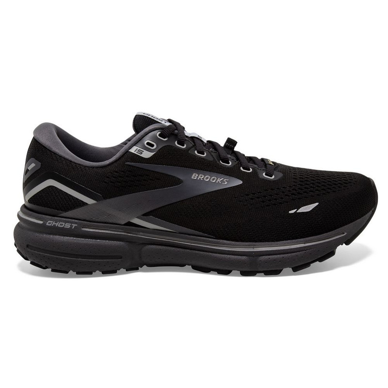 Brooks Women's Ghost 15 GTX - Black / Blackened Pearl / Alloy - 120382-022 - Profile