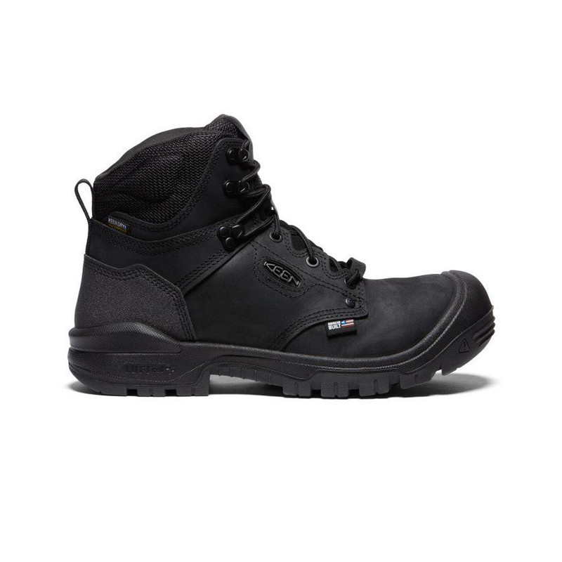 KEEN Men's Independence 6" Waterproof (Carbon Fiber Toe) Boot - Black / Black - 1026486 - Profile