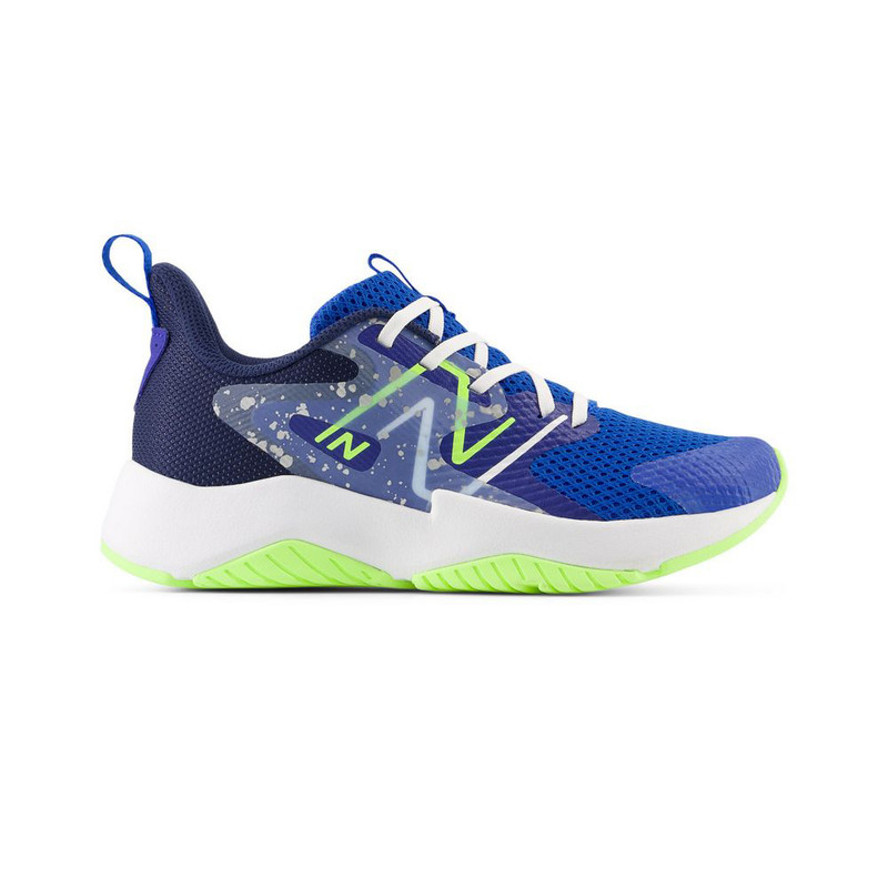 New Balance Big Kids Rave Run v2 - Team Royal / Blue Oasis / Bleached Lime Glo - GKRAVRB2 - Profile