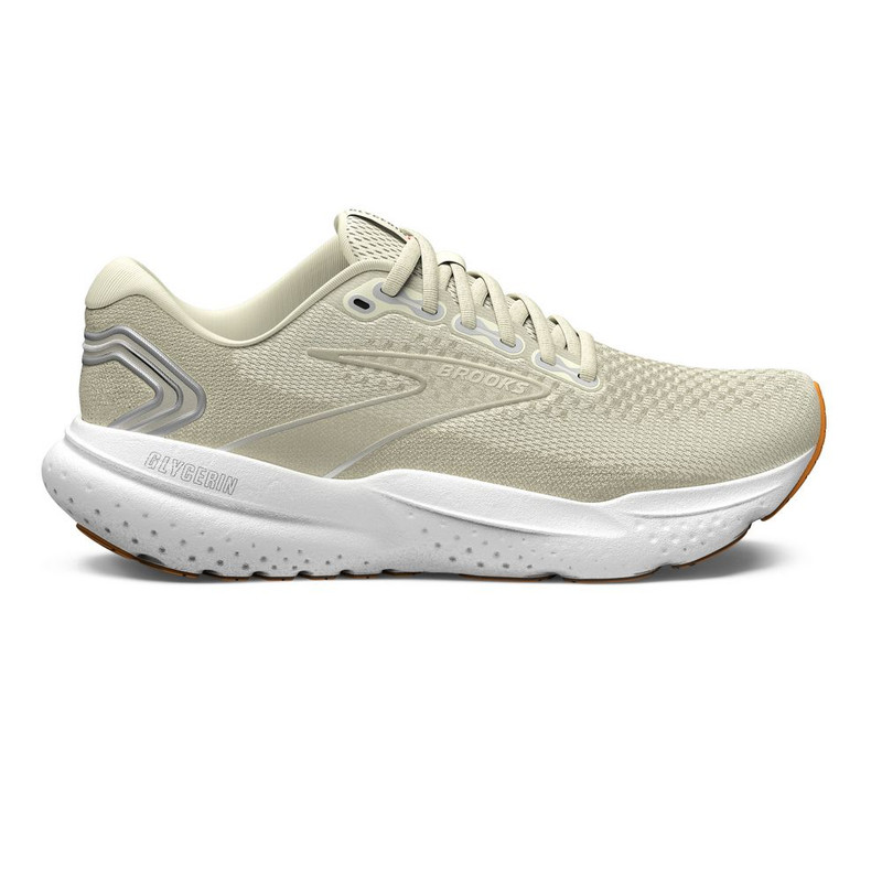 Brooks Men's Glycerin 21 - Khaki /Silver / White - 110419-293 - Profile