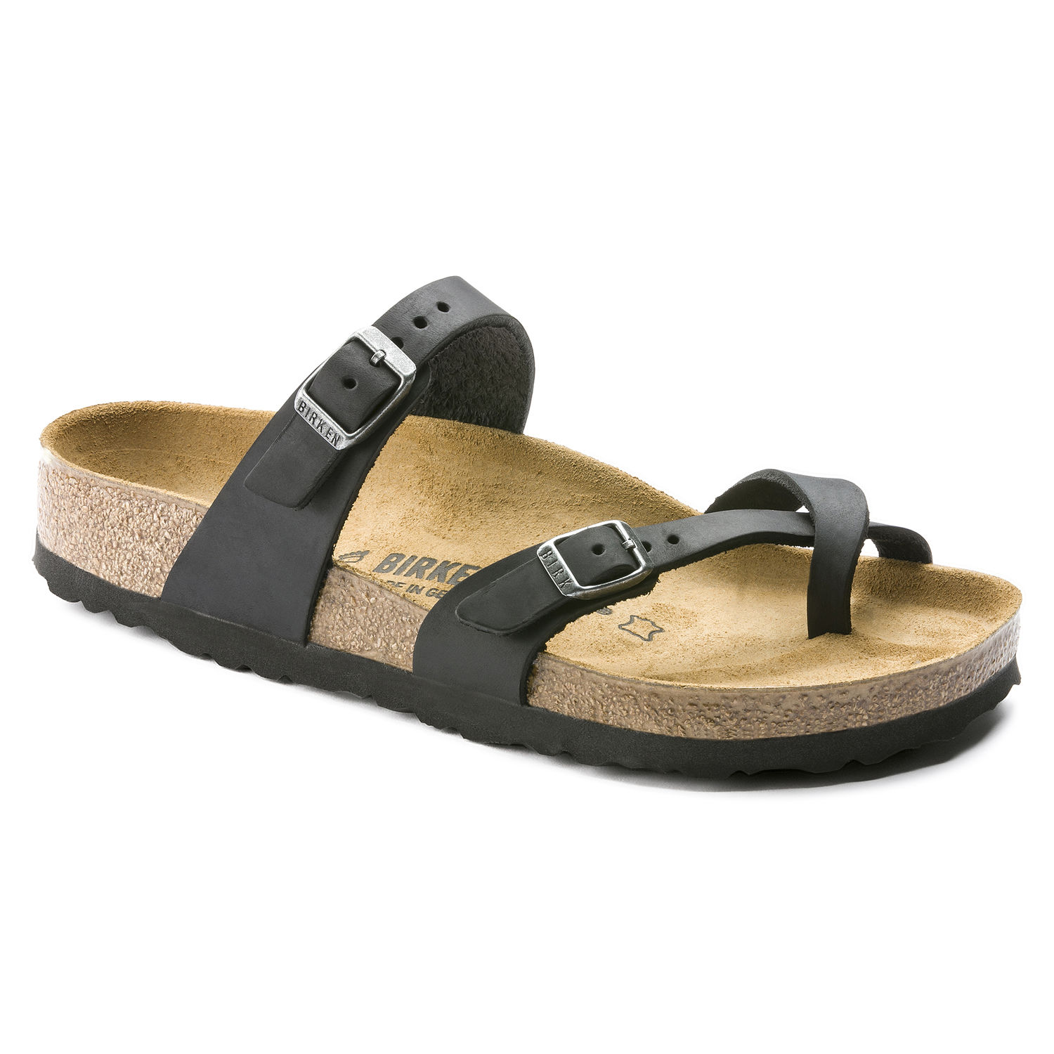 black leather birkenstocks women's