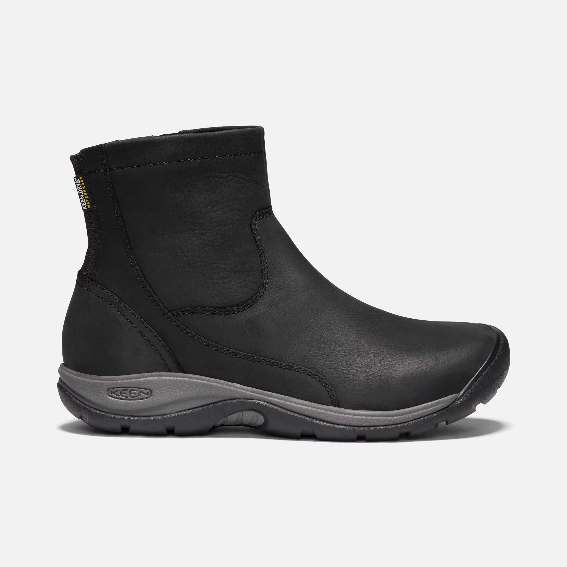 keen black leather boots