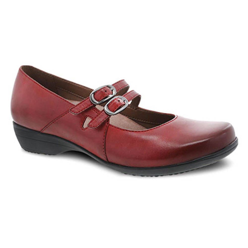 dansko red mary janes