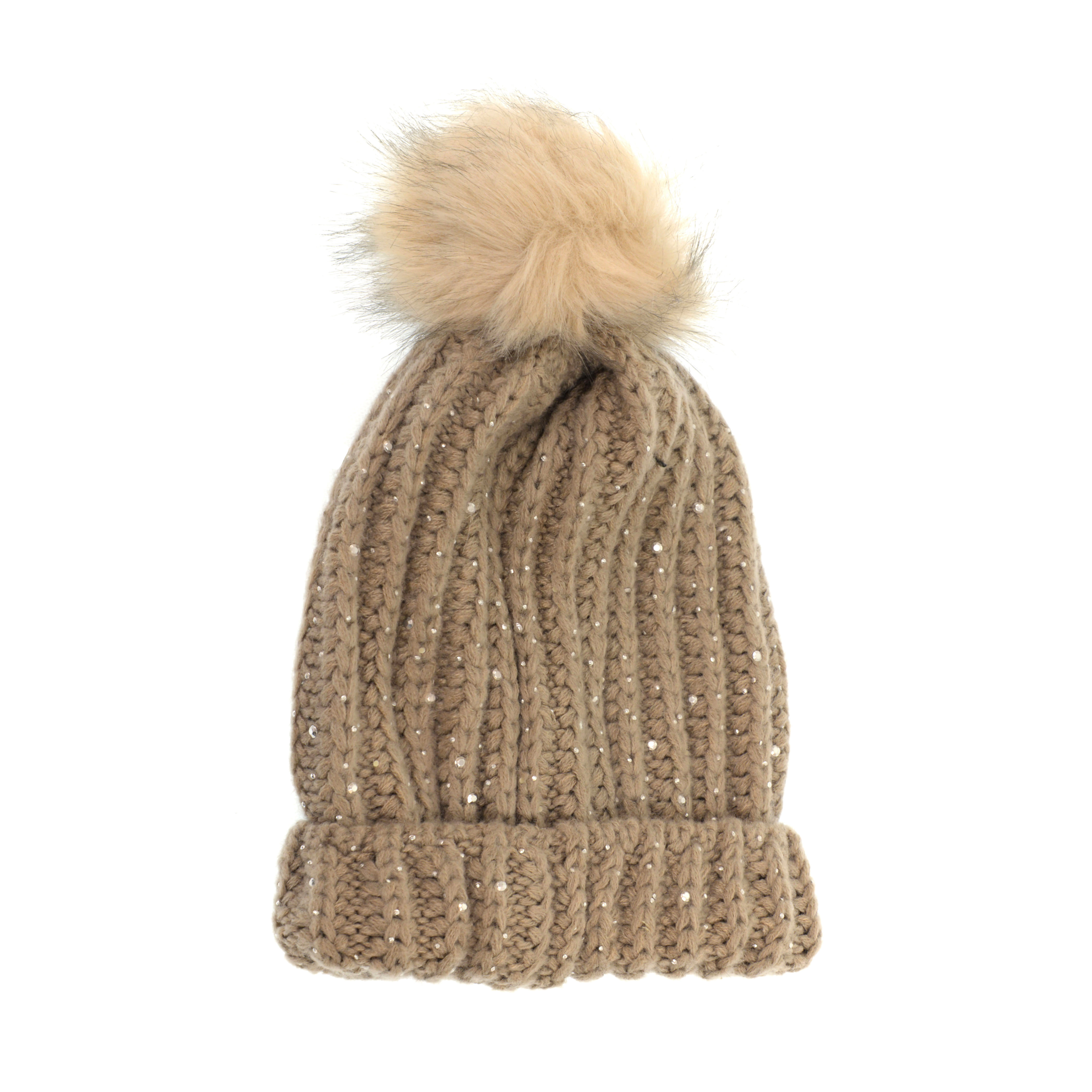 khaki pom pom hat