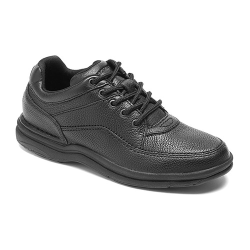 Rockport World Tour - Black Leather - ShoeStores.com FREE shipping BOTH ...