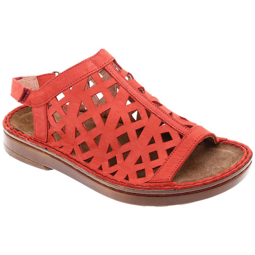 naot red sandals
