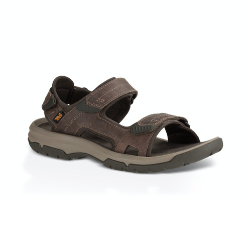 TEVA Mens Hudson Athletic Hiking Sandals Gray Leather 1002433 Size 12 | eBay