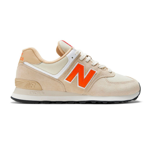 New Balance Men's 574 - Bone / Orange