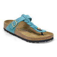 Birkenstock Women's Gizeh Oiled Leather - Biscay Bay (Regular Width) - 1026324 - Angle