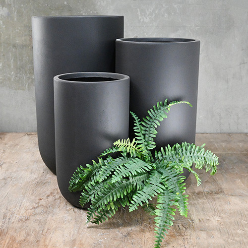 GardenLite Tall U Pot - available as Set 3 in Black and White