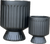 Vaucluse Raised Cylinder Black Set 2