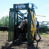 
Model: Deluxe Vet

Weight: 2215 lbs.

Dimensions: 55.8" Wide x 95" High x 129.3" Long

If you want maximum control, versatility, and freedom in your cattle chute, look no further than the Deluxe Vet. Including all the features of the Q-Catch 87 Series, this chute takes your livestock management to the next level with a full-length dual parallel squeeze. Having the vet cage squeeze with the chute allows you to narrow the chute before cattle enter it, so there is no point within your system that a cow or calf can turn around!