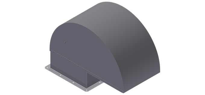 Roof Vent 15" X 15"  90 DEGREE