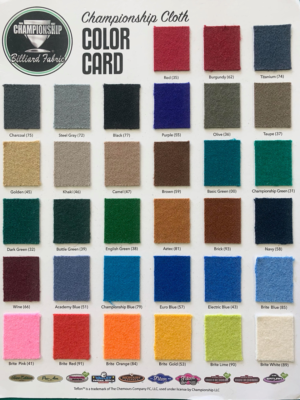 Championship Billiards  Premium Billiard Table Fabrics and More