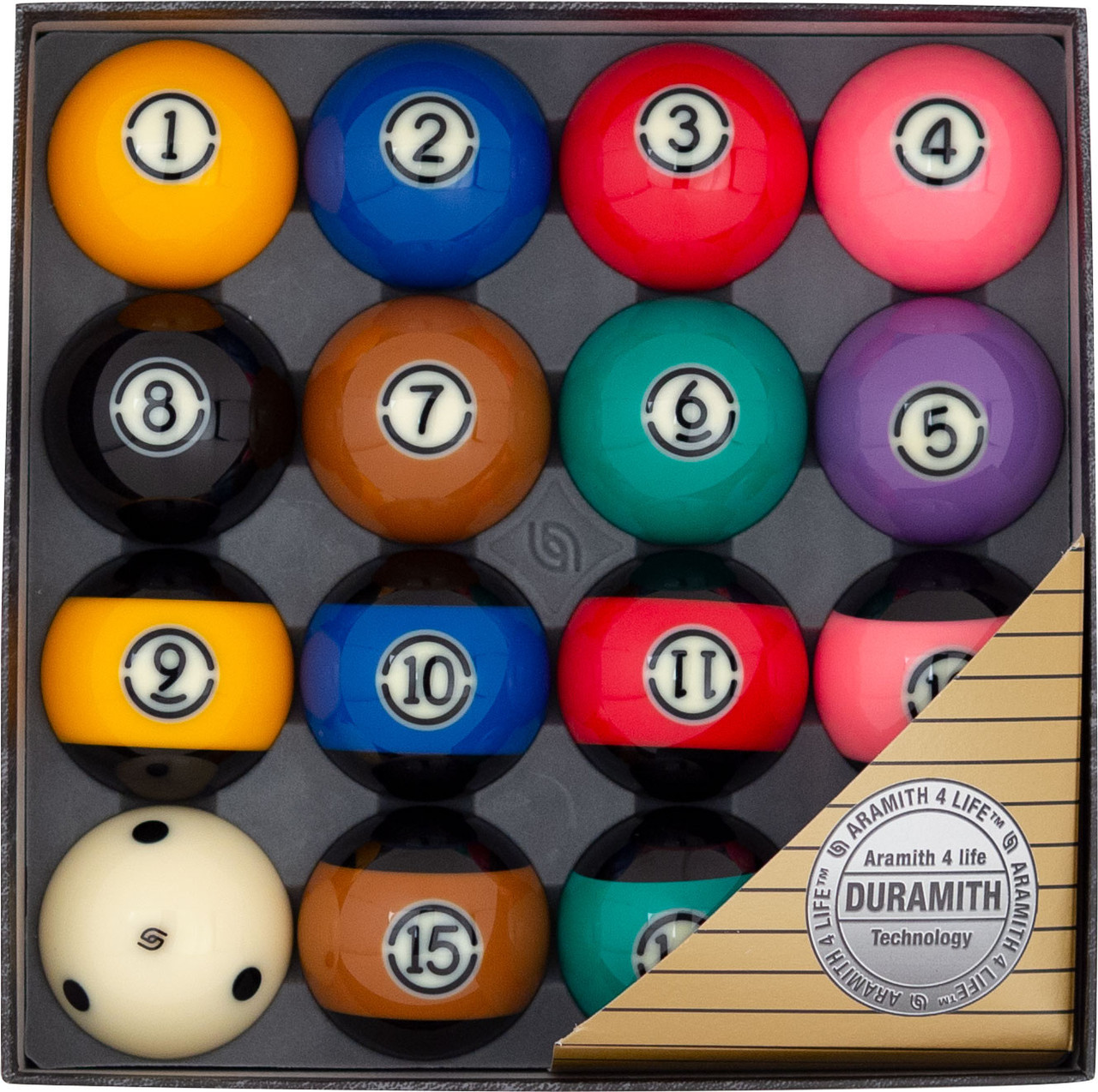 Aramith Tournament TV Black 2 1/4” At CueSmart Billiards