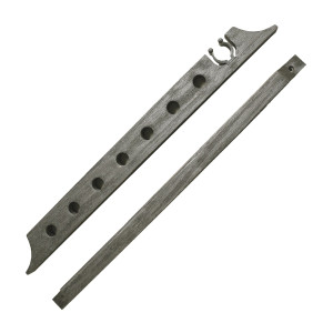 7 Cue & Bridge Stick 2-Piece Wall Rack; Silver Mist 7 Cue & Bridge Stick 2-Piece Wall Rack; Silver Mist