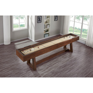 HB Home Aiden 12' Shuffleboard Table, Coffee HB Home Aiden 12' Shuffleboard Table, Coffee